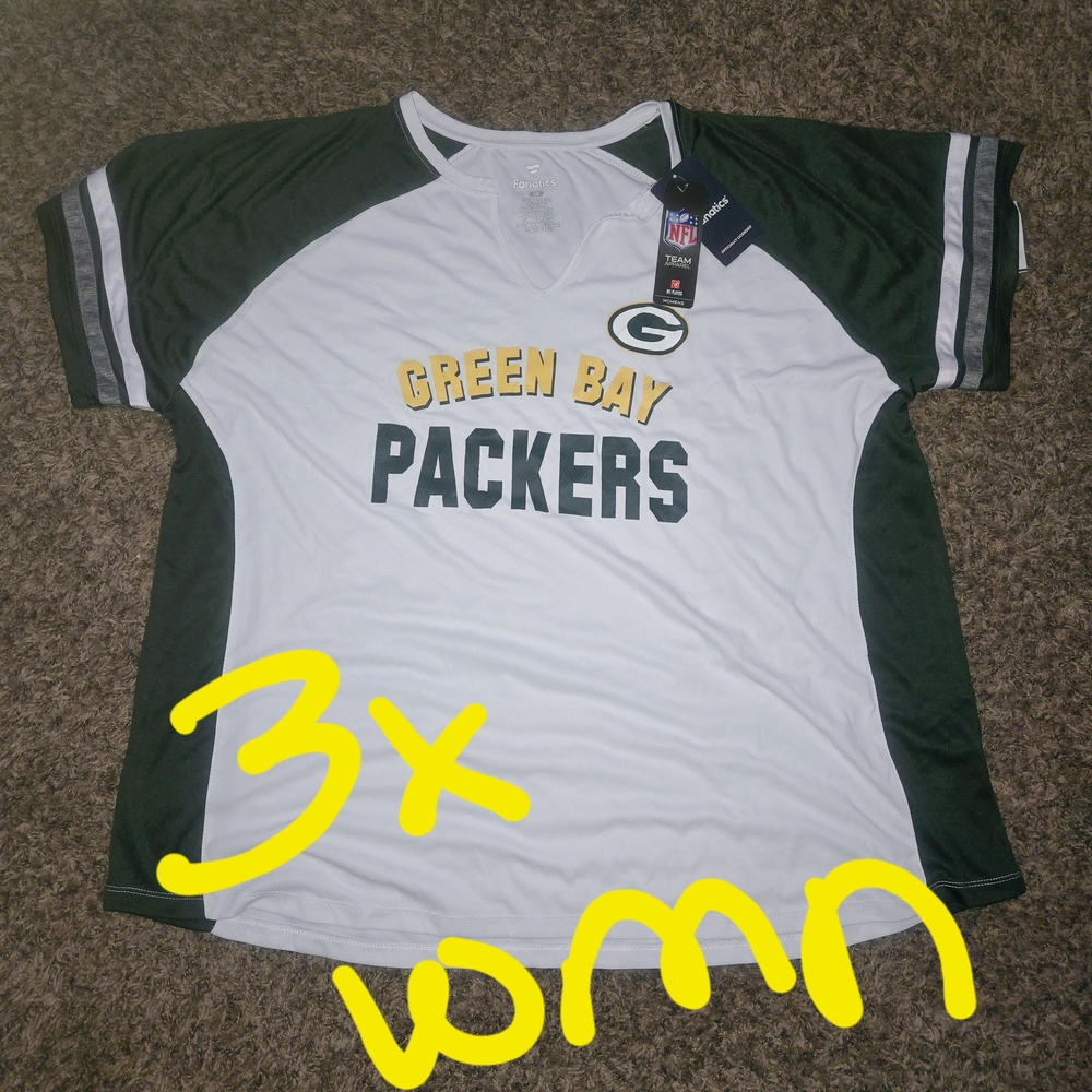 Fanatics Green and White Packers Jersey